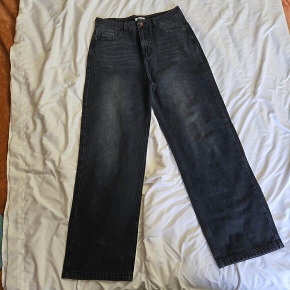 ZARA Black High Waisted Wide Leg Jeans Size 9/ 30 - Picture 11 of 11